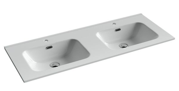 Раковина Ceramica Nova накладная  Element, CN7004 двойная белый 1210*465*180мм   Sancos