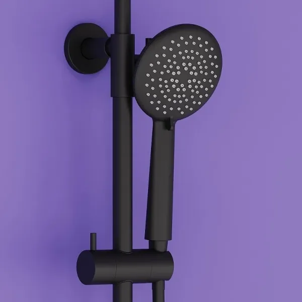 Душевая система Sancos Game SC3001MB, термостатическая, цвет черный матовый