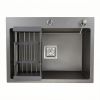 Мойка врезная AGATA C5050-AS Сатин 50х50 см с квадратным отверстиемтолщина 1,0 мм, глубина 220 мм сифон, каландер, дозатор