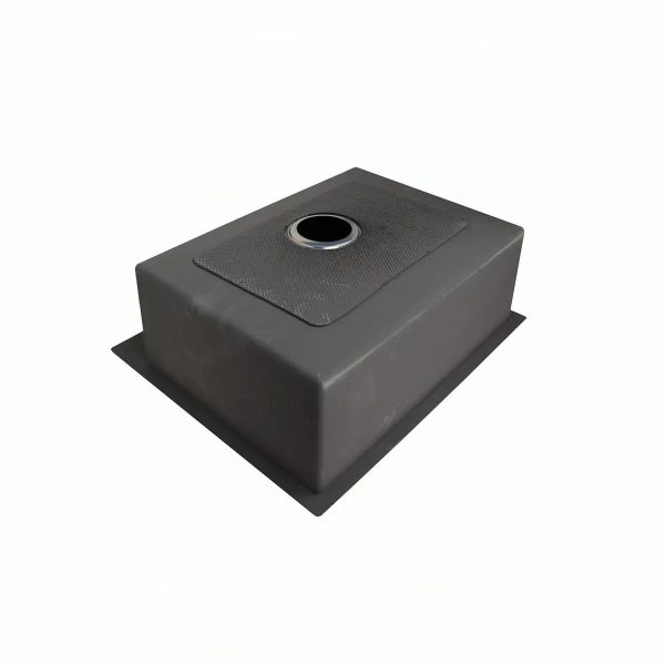 Мойка врезная AGATA C6050-AR Сатин 60х50 см с круглым отверстием 1,0 мм, глубина 220 мм сифон, каландер, дозатор