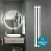 Полотенцесушитель Style 4 Pro 120/18 белый матовый (таймер, универсальное подключение: левый/правый)  INDIGO