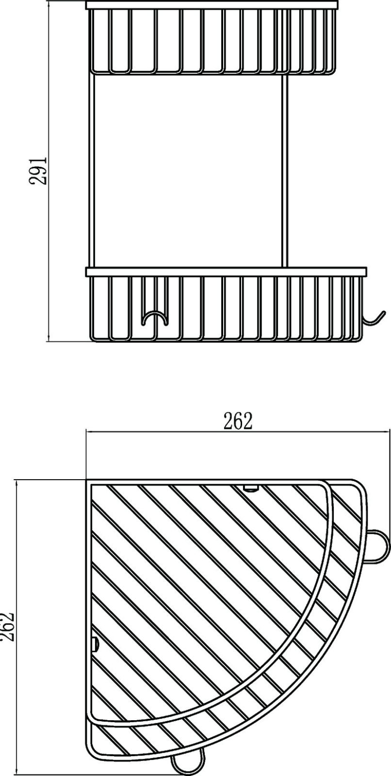 Savol S-002514-2  Полка решетка угловая двойная
