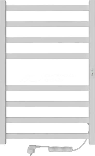 Полотенцесушитель электрический Oktava Slim 3 80/50 Белый матовый (таймер, скрытый монтаж, универсальное подключение: левый/правый)