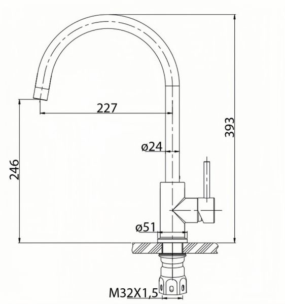 Смеситель для кухни BelBagno Armonica ARM-LAM-IN сатин