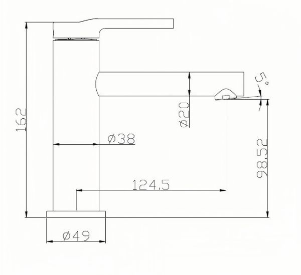 Смеситель на раковину BelBagno ETNA ETN-LVM-IN