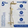 Душевая система с термостатическим смесителем Wasserkraft A188.256.207.PG Thermo Gold