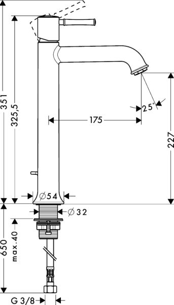 Talis Classic Смеситель для Раковины 227 мм 14116000