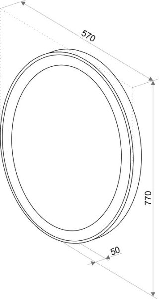 Зеркало Verso LED 570х770, с сенсором ЗЛП40