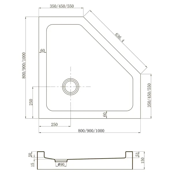 Veconi Rovigo RV36GR-90-01-C5 Душевой уголок
