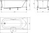 BECOOL Акриловая прямоугольная ванна 180х80х50 белая ROCA