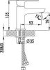 LM3606C  Базис Смеситель  для Умывальника монолитный хром