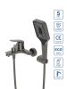 Смеситель для ванны и душа DUE-VASM-GM оружейная сталь  BelBagno