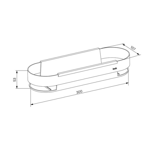Optima Home  Полка,черная  SHE12SBi44