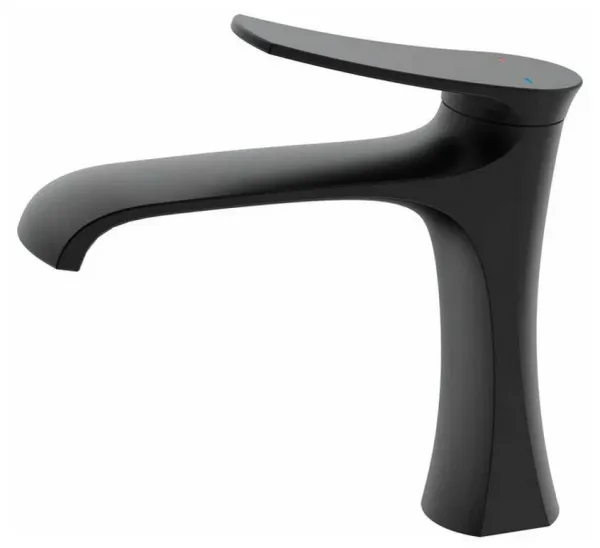 Kern 1077  Black Смеситель для раковины чёрный матовый.