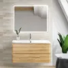 Умывальник мебельный BelBagno (1200х455х14.4) искусственный мрамор, белый BB1200/455-LV-MR-ALR