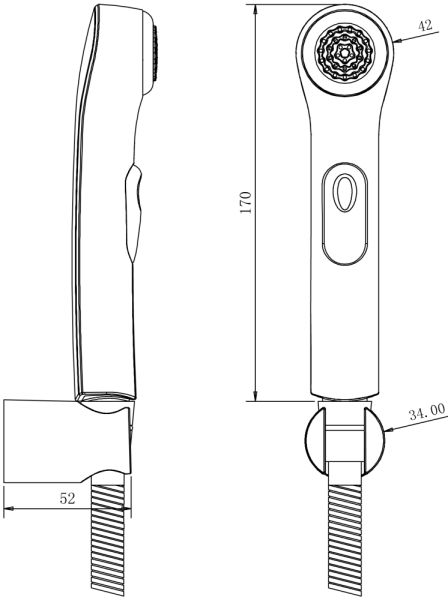 Душевой комплект гигиенический 030 IDDIS 0301F15l20