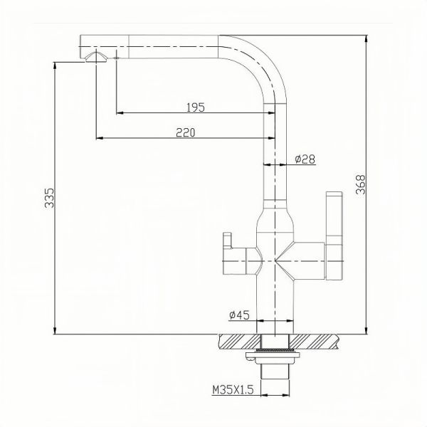 Смеситель для кухни BelBagno BB-LAM57-IN