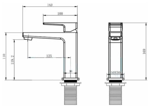 Kern 1055  Смеситель для раковины хром