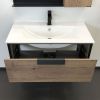 COMFORTY. Тумба-умывальник Бонн-90 дуб темный с раковиной Quadro 90 COMFORTY. Тумба-умывальник Бонн-90 дуб темный с раковиной Quadro 90