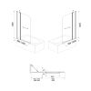 Душевые шторки на ванну RAY RAY6CS0i90 Размер: 1000х1400