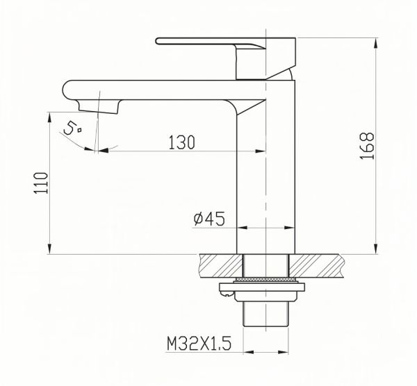 Смеситель для раковины BelBagno Nova NOV LVM IN