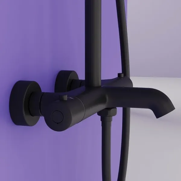 Душевая система Sancos Game SC3001MB, термостатическая, цвет черный матовый