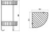 Savol S-002554 Полка решетка угловая двойная
