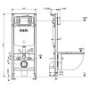 OPH00GCi32K Комплект 2 в 1: инсталляция и клавиша смыва,Optima Home, хром, ID,