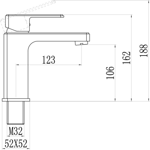 Смеситель для раковины Savol S-600701