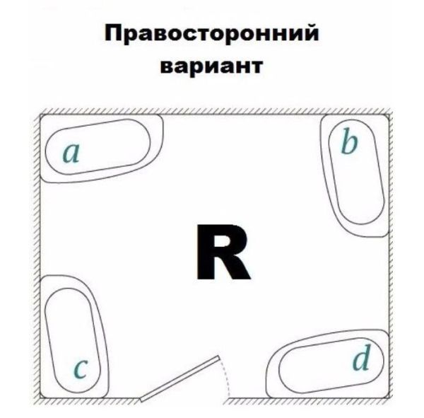 SSWW  А109R Ванна гидро массаж 1710х800х610 смеситель  Германия
