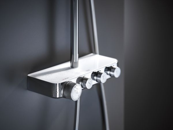 Душевая система Euphoria 310 DUO Smart Control хром с термостатом белая луна