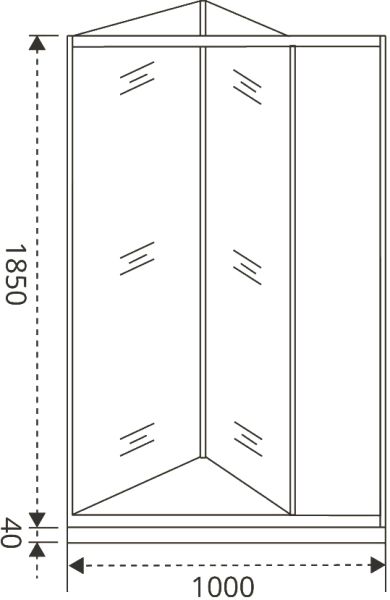 Душевая дверь в нишу Good Door Infinity SD-100-C-CH