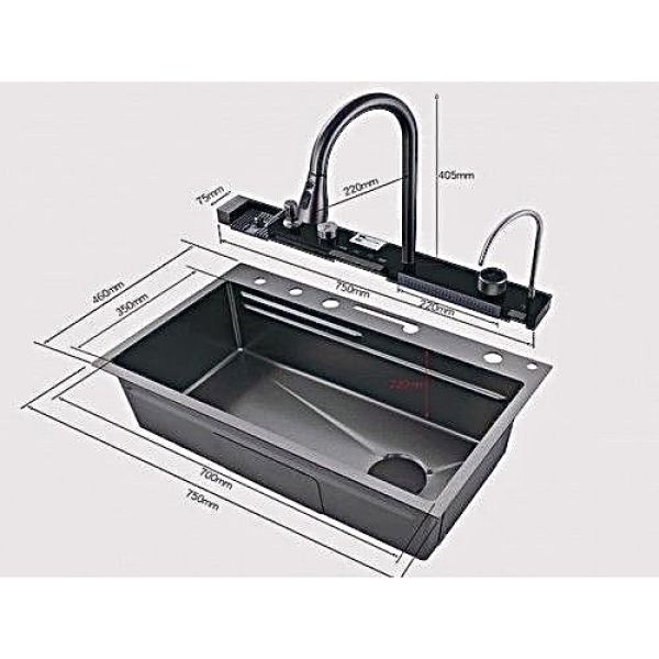 Kern 9780  Мойка для кухни с краном под фильр каландер разделочная  доска Размер  750х46