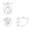COMFORTY. Унитаз подвесной 103, безободковый, сиденье дюропласт softclose тонкое, быстросъёмное