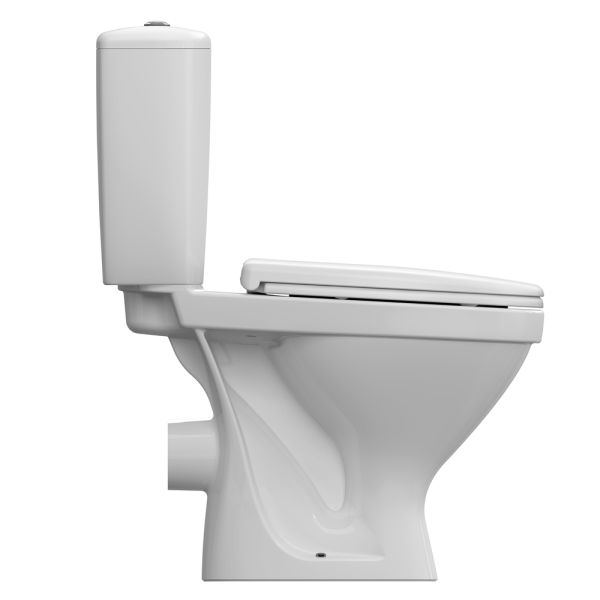 Cersanit. Унитаз-компакт TRENTO TR011, горизонтальный выпуск, сиденье термопласт