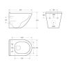 SENSO-TOR Унитаз  подвесной безободкового, смыв TORNADO BB017CH-TOR+Сиденье Soft close BB865SC BelBagno