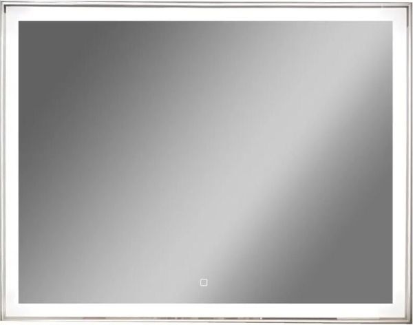 Зеркало Aralia LED 800х600 BLACK с сенсором алюм. профиль ЗЛП1126
