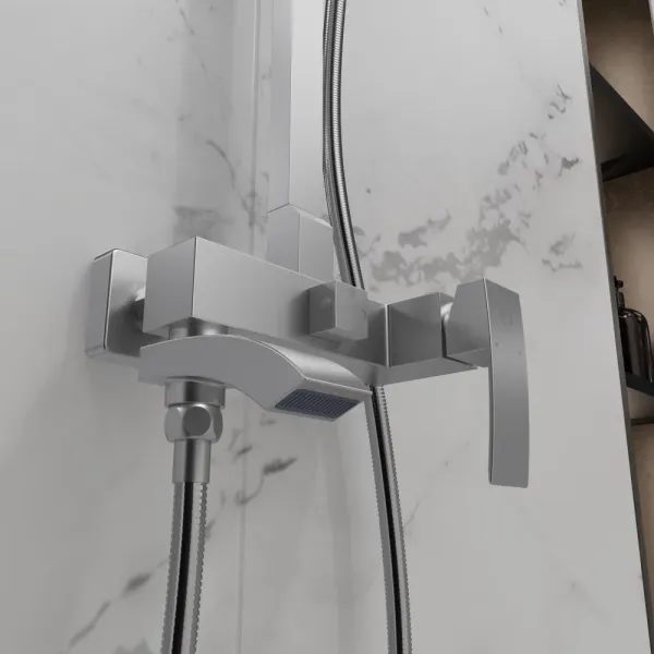 5057  Душ-система со смес. в.лейкой  Сатин Kern  Satin