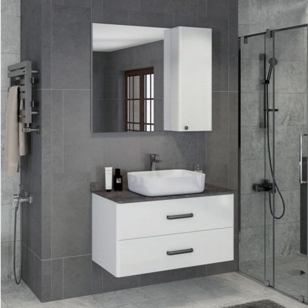 Амстердам-95 Зеркало-шкаф белый COMFORTY