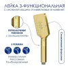 Душевая система с термостатическим смесителем Wasserkraft A199.259.201.BG Thermo Gold Matt