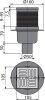 Сливной трап 105* 105/50, подводка  прямая, решетка  нержавеющая сталь, г-м APV2 ALCAPLAST