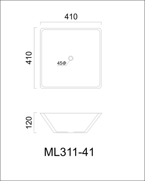 Раковина Maison ML311-41, 410*410*120