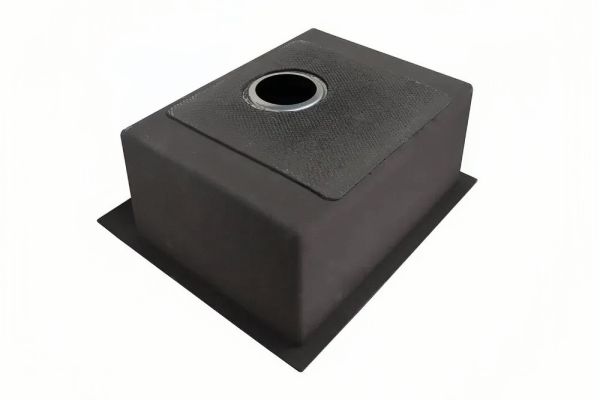 Мойка врезная AGATA C5044-AR Сатин 50х44 см с круглым отверстием толщина 1,0 мм, глубина 220 мм сифон, каландер, дозатор