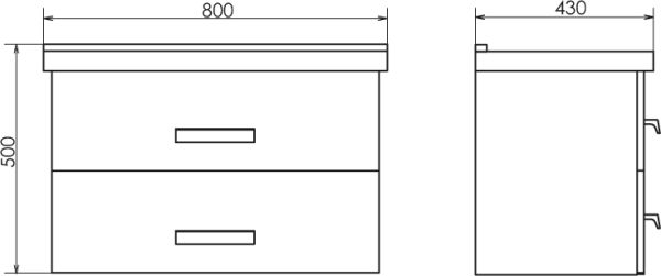 Тумба с раковиной Comforty Парма 80 дуб дымчатый