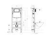 Система инсталляции для подвесных унитазов BelBagno BB-101-M-BC с кнопкой смыва BB-17C-BL