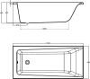 LORENA Ванна прямоугольная 150*70 ультра белый без ножек  Cersanit