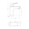 Cмеситель для раковины BelBagno DUE-LVM-GM-W0 без донного клапана оружейная сталь