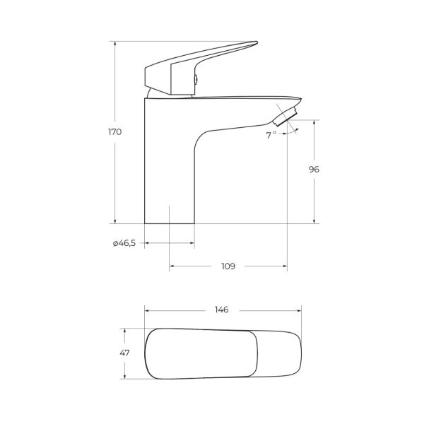 Cмеситель для раковины BelBagno DUE-LVM-GM-W0 без донного клапана оружейная сталь