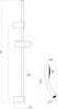 Душевой гарнитур Cersanit VIBE (стойка), лейка 3 режима, шланг 150 металл, 63067