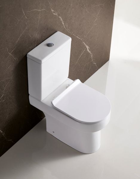 Унитаз-компакт BelBagno Norma BB339CPR безободковый, P-trap, с крышкой-сиденьем BB2111SC